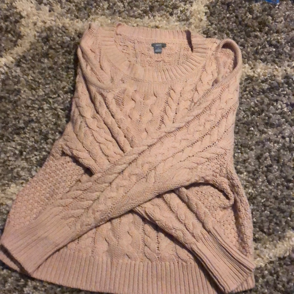 light pink cold shoulder sweater